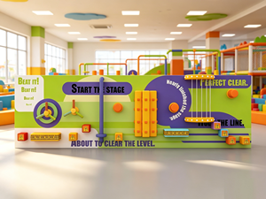 Mur d'obstacles <span class=keywords><strong>Super</strong></span> <span class=keywords><strong>Mario</strong></span> pour aire de jeux intérieure, équipement de parc pour zone de jeux commerciale pour enfants, mur d'escalade interactif - Product Image 3