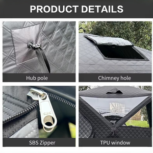 屋外キャンプ用テント屋外4〜6人用サウナルーム断熱アイスフィッシング - Product Image 2