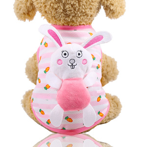 Mesh Breathable Vest <b>For</b> Dogs <b>Cats</b> Small Medium Pets Summer Cartoon Bunny Design Pet <b>Clothes</b> - Product Image 1