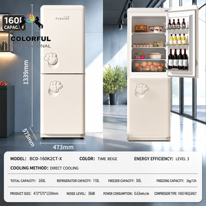 Mini-réfrigérateur électrique à faible consommation d'énergie, ultra silencieux, avec double porte réversible, pour la maison, l'hôtel et le bureau - Product Image 3