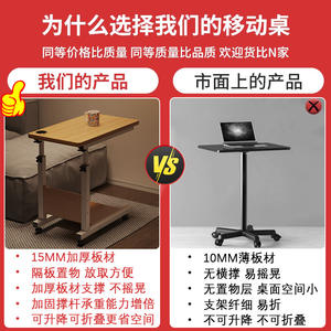 Multi-Functional Foldable Metal <b>Office</b>/<b>Computer</b> Desk Height-Adjustable Lectern/Training Table Movable Bedside Table Lazy Table - Product Image 5