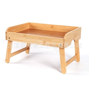 Bamboo bedside laptop/tablet <b>desk</b>, artistic and stylish solid wood <b>foldable</b> breakfast table, <b>small</b> table, study table - Product Image 2