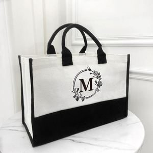 Bolsa de Mano de Lona con Diseño Personalizado y Monograma, Regalo de Boda para Mujer - Product Image 5