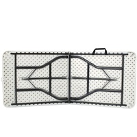 Table rectangulaire pliable de 72 pouces pour événements en plein air, blanche et pliable de 6 pieds
