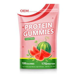 OEM Private Label Original Vegan Bagged <b>Protein</b> Gummise <b>Protein</b> Fitness Gummies and Vitamin Vc Gummies Whey <b>Protein</b> Gummies - Product Image 1