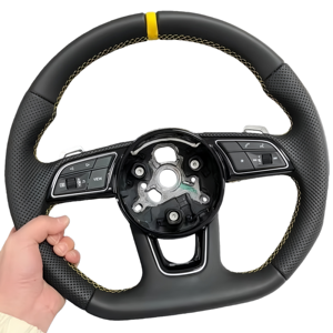 Convient pour <span class=keywords><strong>Audi</strong></span> A1 C7 C8 B8.5 B9 S3 <span class=keywords><strong>S4</strong></span> S5 S6 S7 S8 R8 TTS TT B8 A4 Volant de voiture Volant en cuir Ancien à Nouveau - Product Image 6