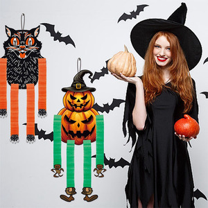 2025 <span class=keywords><strong>Halloween</strong></span> <span class=keywords><strong>Halloween</strong></span> fête maison boîte de nuit Bar suspendus papier décorations murales <span class=keywords><strong>citrouille</strong></span> sorcière chat squelette suspendus pendentifs - Product Image 6