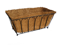 Panier suspendu vintage en métal bronze sculpté à la main avec doublure en fibre de coco, pot suspendu à chaîne pour la décoration de la maison et du jardin