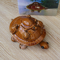 Figurines de tortues marines miniatures en céramique, décorations d'intérieur pour la famille, vente en gros