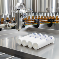 Cartouche filtrante en PP pur à 100 %, qualité alimentaire, 1 micron, utilisée pour filtrer les boissons et la bière.