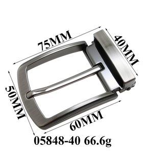 40mm Nickel Brosse Métal Boucles de <span class=keywords><strong>Ceinture</strong></span> Easy Clip avec Queue Amovible pour Ceintures en Cuir Texas Style Vente en Gros Usine en Stock - Product Image 2