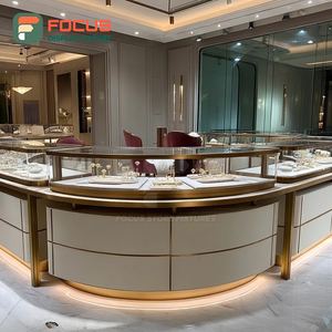 Sistema de Exhibición de Joyería de Lujo Personalizado, Panel de Vidrio Templado, Vitrina para Tienda de Marca - Product Image 1