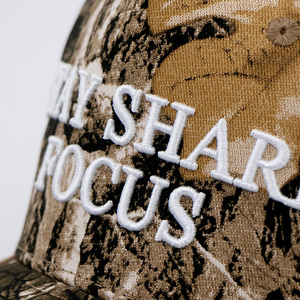 Tùy Chỉnh Cao Cấp Thể Thao Cổ Điển Pre-Cong Camo Một Khung Cấu Trúc 5 Bảng Điều Chỉnh Mũ 3D Thư Thêu Ngụy Trang Mũ Bóng Chày - Product Image 2