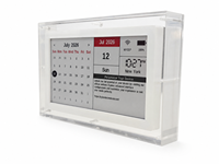 Calendario Electrónico Inteligente Kylendar de 7 Pulgadas con Pantalla Acrílica, WiFi, Sincronización Automática, Reloj Mundial, Pronóstico del Tiempo, para Hogar, Oficina, Viajes, Planificador de Escritorio