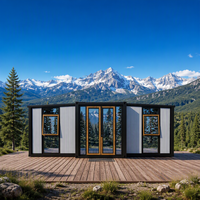 Maison conteneur préfabriquée extensible 20Ft 30Ft 40Ft, prête en 3 heures, 3 4 5 chambres, mobile, clé en main, villa, cabane