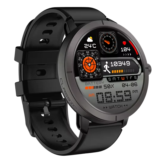 2025 Outdoor Sport Compass GPS Smart Watch DM76 BT Call 1.32Inch AMOLED 50M Waterproof Fitness Tracker Women Relojes Smart Watch