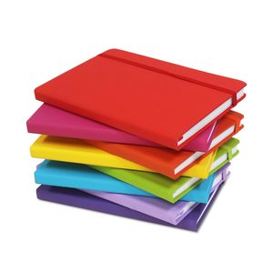 A5 Custom Design Cute Diary Stone Paper Colored Pages Pu Leather Notebook Custom With Logo and Pen Holder - Product Image 1