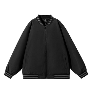 เสื้อแจ็คเก็ตลำลองผู้ชาย คอเบสบอล ฤดูใบไม้ร่วงฤดูหนาว สไตล์ฮ่องกง สวมใส่สบาย ระบายอากาศได้ดี เสื้อโค้ทแฟชั่นวัยรุ่น ทรงหลวม ใหม่ - Product Image 1