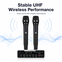 Système de microphone sans fil UHF professionnel X6 avec fonction de mise en sourdine automatique, micro portable pour performances de karaoké professionnelles