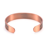 Bracelet magnétique thérapeutique Sland vintage plaqué or rose, jonc ouvert, bracelet énergétique magnétique pour la santé, tendance et mode
