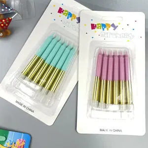 New Style Wedding Favors Decorations Adult Birthday Cake Party Candles Colorful Stick Birthday Candle With Holder