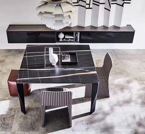 Lastra di Marmo Nero Aziza con Venature Dorate Antiche, Piastrelle per Pavimenti Personalizzate all'Ingrosso - Product Image 6
