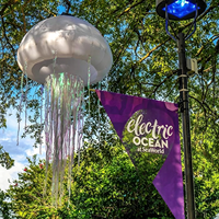 Décoration géante de méduse gonflable suspendue pour événements et fêtes, éclairage LED, animal marin gonflable, ballon méduse gonflable