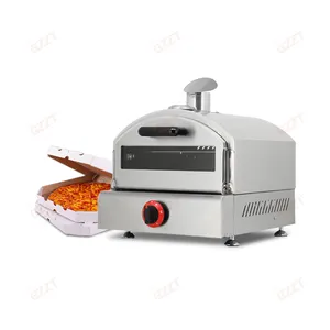 Horno de Pizza de Gas de 14 pulgadas, horno portátil de Gas de acero inoxidable para exteriores, horno de Pizza de propano para panadería, Gas Lpg