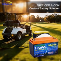 Batterie Lithium à décharge profonde 12,8V 300AH Grade A LiFePO4 pour voiturette de golf avec BMS intelligent Bluetooth, connecteur Anderson, CE RoHS IP67 OEM ODM
