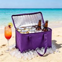 Sac isotherme personnalisé en non-tissé, imperméable, pliable, écologique, avec fermeture éclair, pour aliments