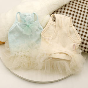 Vêtements gracieux pour animaux <span class=keywords><strong>de</strong></span> compagnie dentelle <span class=keywords><strong>voile</strong></span> chien robe refroidissement chien vêtements <span class=keywords><strong>gilet</strong></span> et t-shirt - Product Image 2