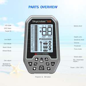 Bester Gold detektor Sky cruiser S31 Profession eller Metall detektor mit großer Reichweite Voll wasserdichtes Gold detektion gerät mit hoher Empfindlichkeit - Product Image 3