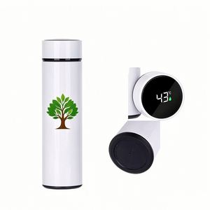 Vaso Inteligente de Oficina Personalizado con Logotipo, Clásico, de Acero Inoxidable 304, 500 ml, con Pantalla LED de Temperatura, Aislamiento al Vacío, Regalos Empresariales - Product Image 1