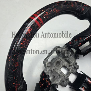 Nouveaux produits : Volant en cuir perforé en fibre de carbone forgée pour Ford Mustang - Product Image 2