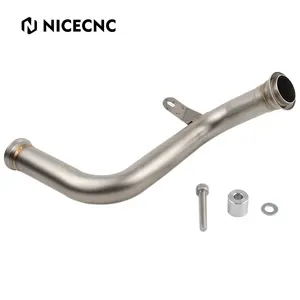 NiceCNCステンレス鋼排気マフラーミッドリンクパイプKTM DUKE 390 RC390 2017 2018 2019 2020