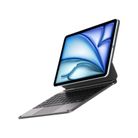Clavier magique en alliage d'aluminium OEM personnalisé pour iPad Pro, connecteur BT, contrôle tactile, pavé tactile intelligent, étui pour iPad Air