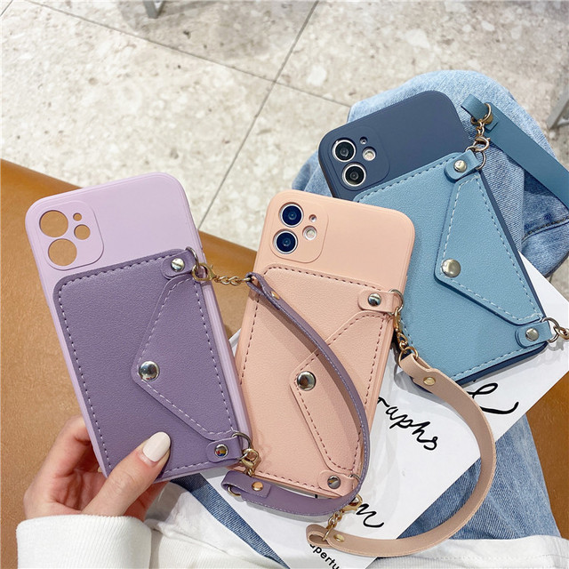Mobile Accessories Leather Wallet Case Mobile Phone Bag TPU Back Cover Phone Case for iPhone 11 12 13 Pro Max 7 8 Puls X XS XR
