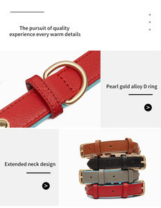 <span class=keywords><strong>Collar</strong></span> de perro <span class=keywords><strong>Sherpa</strong></span> de cuero de primera calidad acolchado transpirable vegano, collares acolchados duraderos para mascotas de alta resistencia - Product Image 4