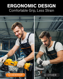 Polisseuse de <span class=keywords><strong>voiture</strong></span> sans fil sans balais pour le detailing automobile, double action 15 mm, contrôle <span class=keywords><strong>à</strong></span> 5 vitesses - Product Image 5