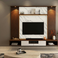 Panneau mural intérieur résidentiel en PVC brillant effet marbre, facile d'entretien, avec base UV, matériau écologique