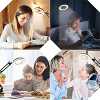 Xinghong — lampe de table led pour la protection des yeux, bras pivotant en métal, 3 modes d'éclairage, intensité variable, pour manucure, bras pivotant