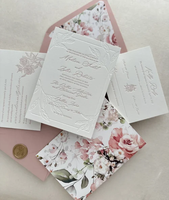 Invitaciones Elegantes con Impresión Tipográfica en Papel de Algodón Puro, Personalizadas con Grabado en Relieve, para Aniversarios, Celebraciones y Bodas, Venta al Por Mayor