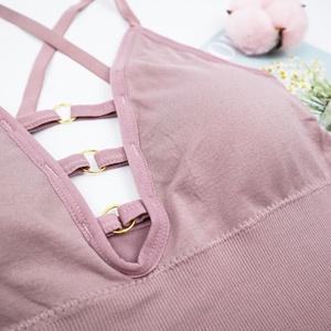 Canottiere da donna Sexy canottiere imbottite al petto per le donne che indossano biancheria intima per il Fitness Bralette Crop Top nuovo - Product Image 5