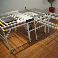 WJ480 Scie à panneaux pliante portable pour machines à bois Scie à table coulissante avec moteur CNC Lame de broche