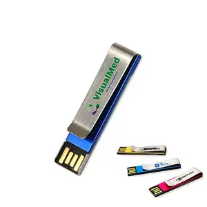Groothandel Mini Book Design Metalen Clip Usb Flash Drive Draagbare Pendrive Memory Stick Echte Capaciteit Usb Disk 4Gb 8Gb 16Gb 32Gb