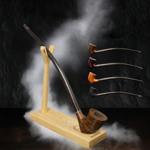 MUXIANG Pipa da Fumo in Legno di Radica di Briar Tipo Gandalf Vintage con Stelo Lungo Curvo, Vendita Diretta dalla Fabbrica, Laccata - Product Image 2