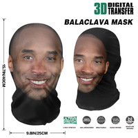 Masque intégral respirant unisexe 3D, cagoule imprimée pour fêtes, festivals, mascarades, masque de célébrité