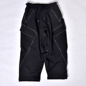 Pantalones de Nieve Unisex Impermeables Negros con Costuras en Contraste, Estilo Cargo Holgado y Aislados para Esquí - Product Image 1