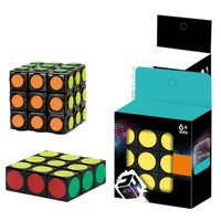 Cube Magique Éducatif Magnétique 3x3x3 Personnalisé avec Logo Promotionnel, en Plastique Solide Lisse pour l'Entraînement des Enfants, Unisexe, Couleurs Variées