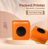 Imprimante Thermique Portable Sans Encre, Imprimante d'Étiquettes de Poche 200dpi USB pour Notes d'Étudiant, Photos, Codes-Barres, Impression DIY de Journaux et Stock